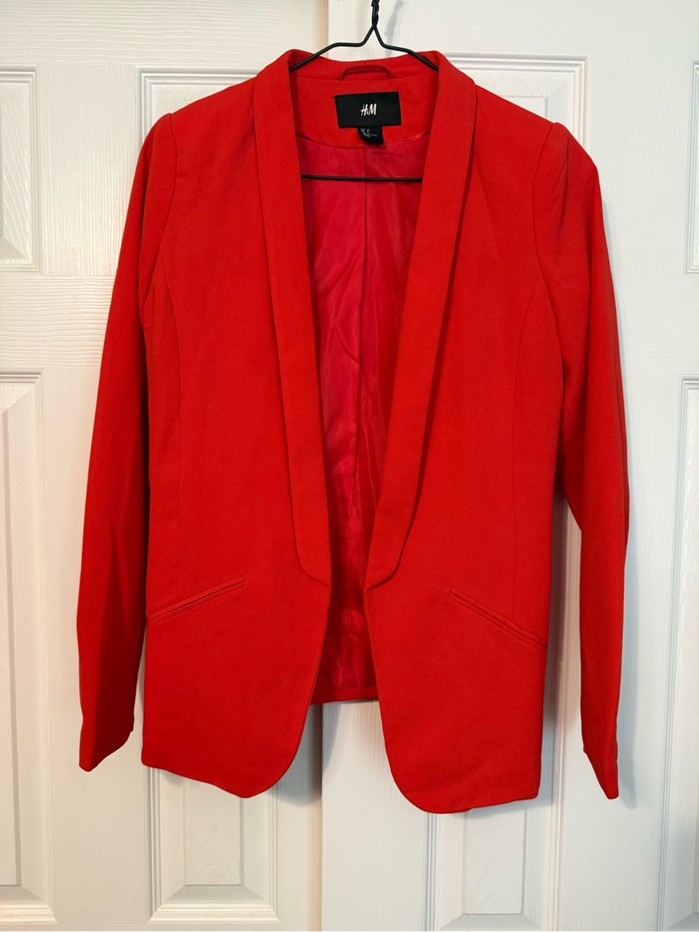 H&M Women's Red orange Open-Front Blazer